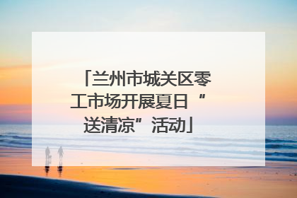 兰州市城关区零工市场开展夏日“送清凉”活动