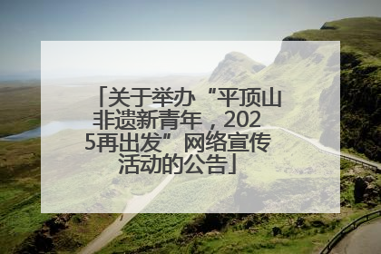 关于举办“平顶山非遗新青年，2025再出发”网络宣传活动的公告