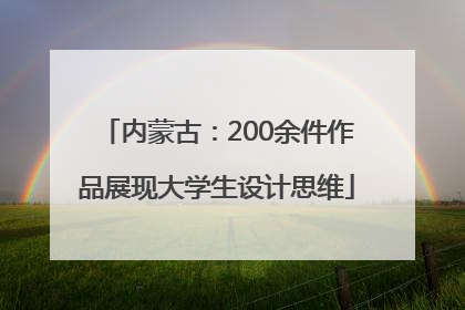 内蒙古：200余件作品展现大学生设计思维