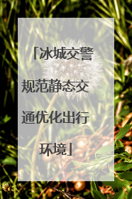冰城交警规范静态交通优化出行环境