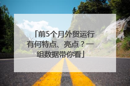 前5个月外贸运行有何特点、亮点？一组数据带你看