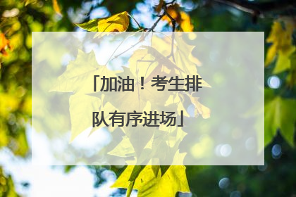 加油！考生排队有序进场