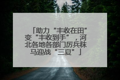 助力“丰收在田”变“丰收到手”，河北各地各部门厉兵秣马迎战“三夏”