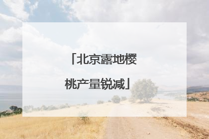 北京露地樱桃产量锐减