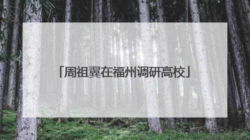 周祖翼在福州调研高校