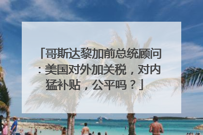 哥斯达黎加前总统顾问：美国对外加关税，对内猛补贴，公平吗？