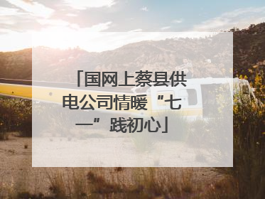 国网上蔡县供电公司情暖“七一”践初心