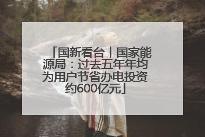 国新看台丨国家能源局：过去五年年均为用户节省办电投资约600亿元