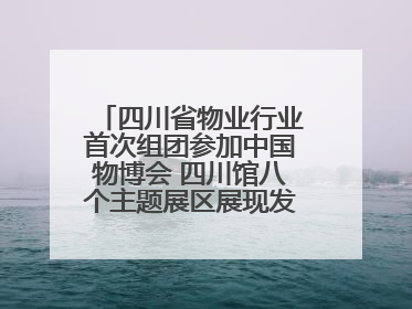 四川省物业行业首次组团参加中国物博会 四川馆八个主题展区展现发展成果