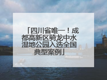 四川省唯一！成都高新区骑龙中水湿地公园入选全国典型案例