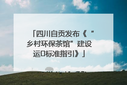 四川自贡发布《“乡村环保茶馆”建设运⾏标准指引》