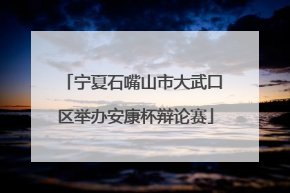 宁夏石嘴山市大武口区举办安康杯辩论赛