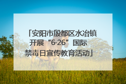 安阳市殷都区水冶镇开展“6·26”国际禁毒日宣传教育活动