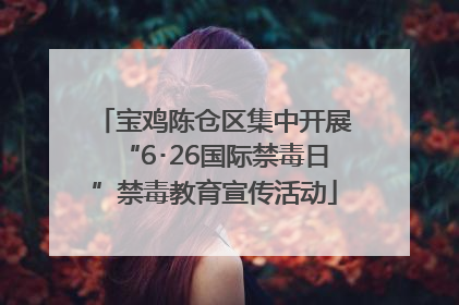 宝鸡陈仓区集中开展“6･26国际禁毒日”禁毒教育宣传活动