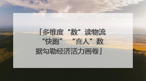 多维度“数”读物流“快跑” “喜人”数据勾勒经济活力画卷
