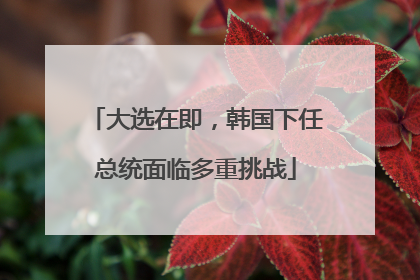 大选在即，韩国下任总统面临多重挑战