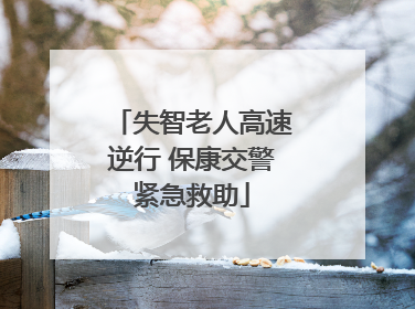 失智老人高速逆行 保康交警紧急救助
