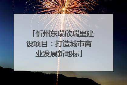 忻州东瑞欣瑞里建设项目：打造城市商业发展新地标