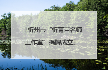 忻州市“忻青苗名师工作室”揭牌成立