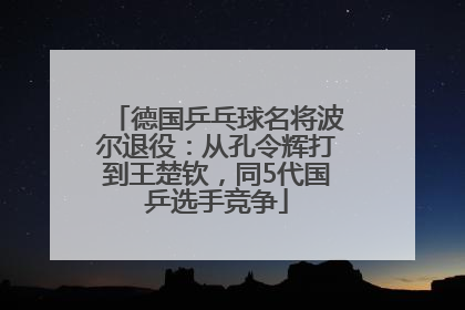 德国乒乓球名将波尔退役：从孔令辉打到王楚钦，同5代国乒选手竞争