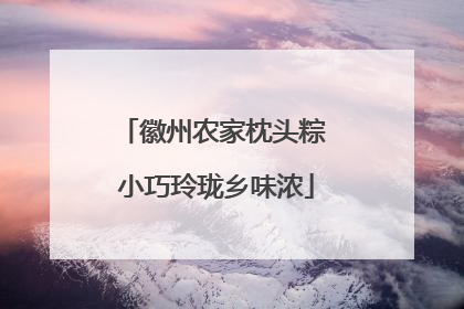 徽州农家枕头粽 小巧玲珑乡味浓