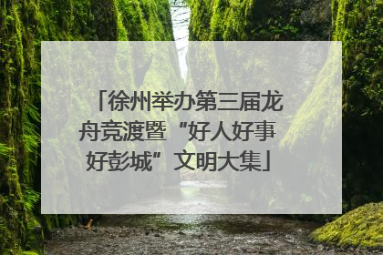 徐州举办第三届龙舟竞渡暨“好人好事好彭城”文明大集