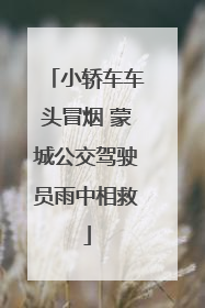 小轿车车头冒烟 蒙城公交驾驶员雨中相救