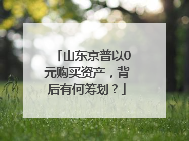 山东京普以0元购买资产，背后有何筹划？