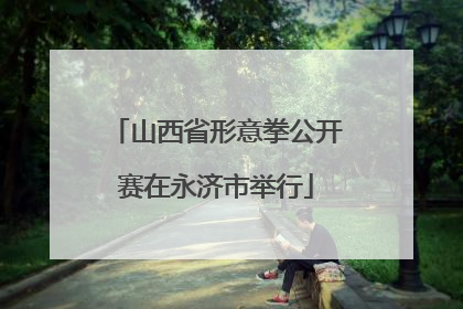 山西省形意拳公开赛在永济市举行