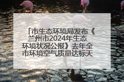 市生态环境局发布《兰州市2024年生态环境状况公报》去年全市环境空气质量达标天数301天