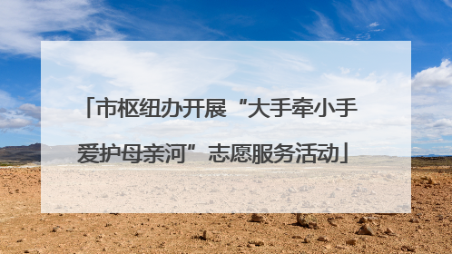 市枢纽办开展“大手牵小手 爱护母亲河”志愿服务活动