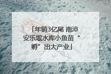 年销3亿尾 南漳安乐堰水库小鱼苗“孵”出大产业
