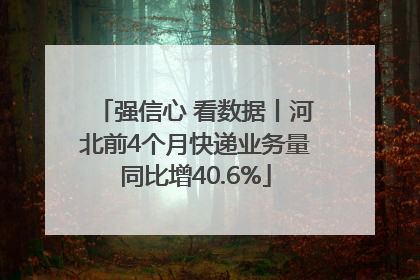 强信心 看数据丨河北前4个月快递业务量同比增40.6%
