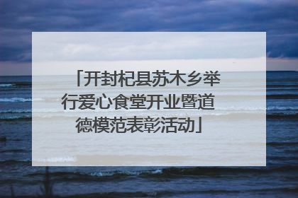 开封杞县苏木乡举行爱心食堂开业暨道德模范表彰活动