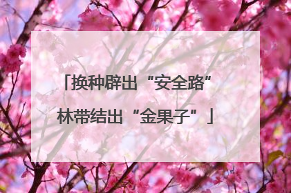 换种辟出“安全路” 林带结出“金果子”