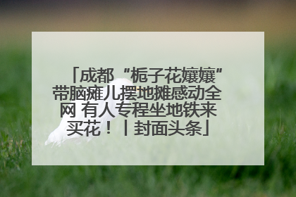 成都“栀子花孃孃”带脑瘫儿摆地摊感动全网 有人专程坐地铁来买花！丨封面头条