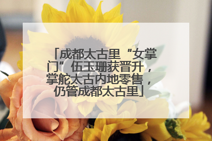 成都太古里“女掌门”伍玉珊获晋升，掌舵太古内地零售，仍管成都太古里