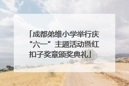 成都弟维小学举行庆“六一”主题活动暨红扣子奖章颁奖典礼