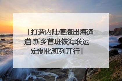打造内陆便捷出海通道 新乡首班铁海联运定制化班列开行