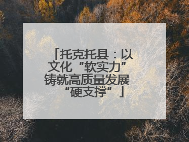 托克托县：以文化“软实力”铸就高质量发展“硬支撑”