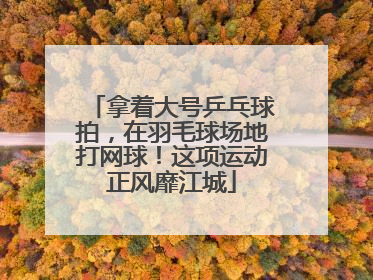 拿着大号乒乓球拍，在羽毛球场地打网球！这项运动正风靡江城
