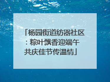 杨园街道纺器社区：粽叶飘香迎端午 共庆佳节传温情