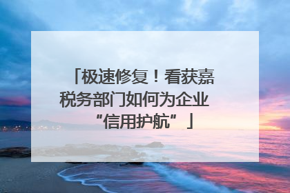 极速修复！看获嘉税务部门如何为企业“信用护航”