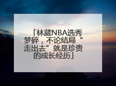 林葳NBA选秀梦碎，不论结局“走出去”就是珍贵的成长经历