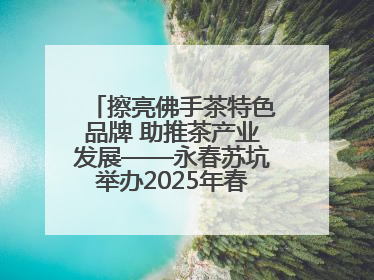 擦亮佛手茶特色品牌 助推茶产业发展——永春苏坑举办2025年春季佛手茶王赛