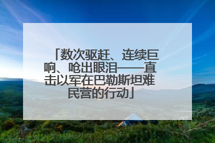 数次驱赶、连续巨响、呛出眼泪——直击以军在巴勒斯坦难民营的行动