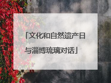 文化和自然遗产日与淄博琉璃对话