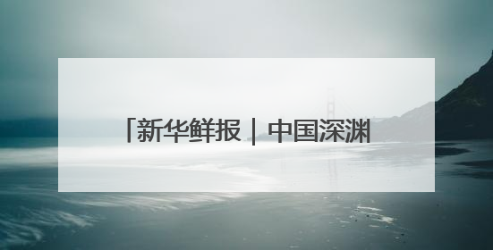 新华鲜报｜中国深渊科考，走向世界！