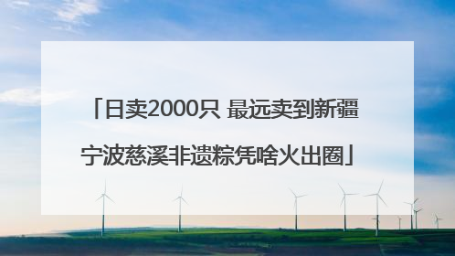 日卖2000只 最远卖到新疆 宁波慈溪非遗粽凭啥火出圈