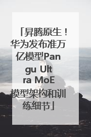 昇腾原生！华为发布准万亿模型Pangu Ultra MoE模型架构和训练细节